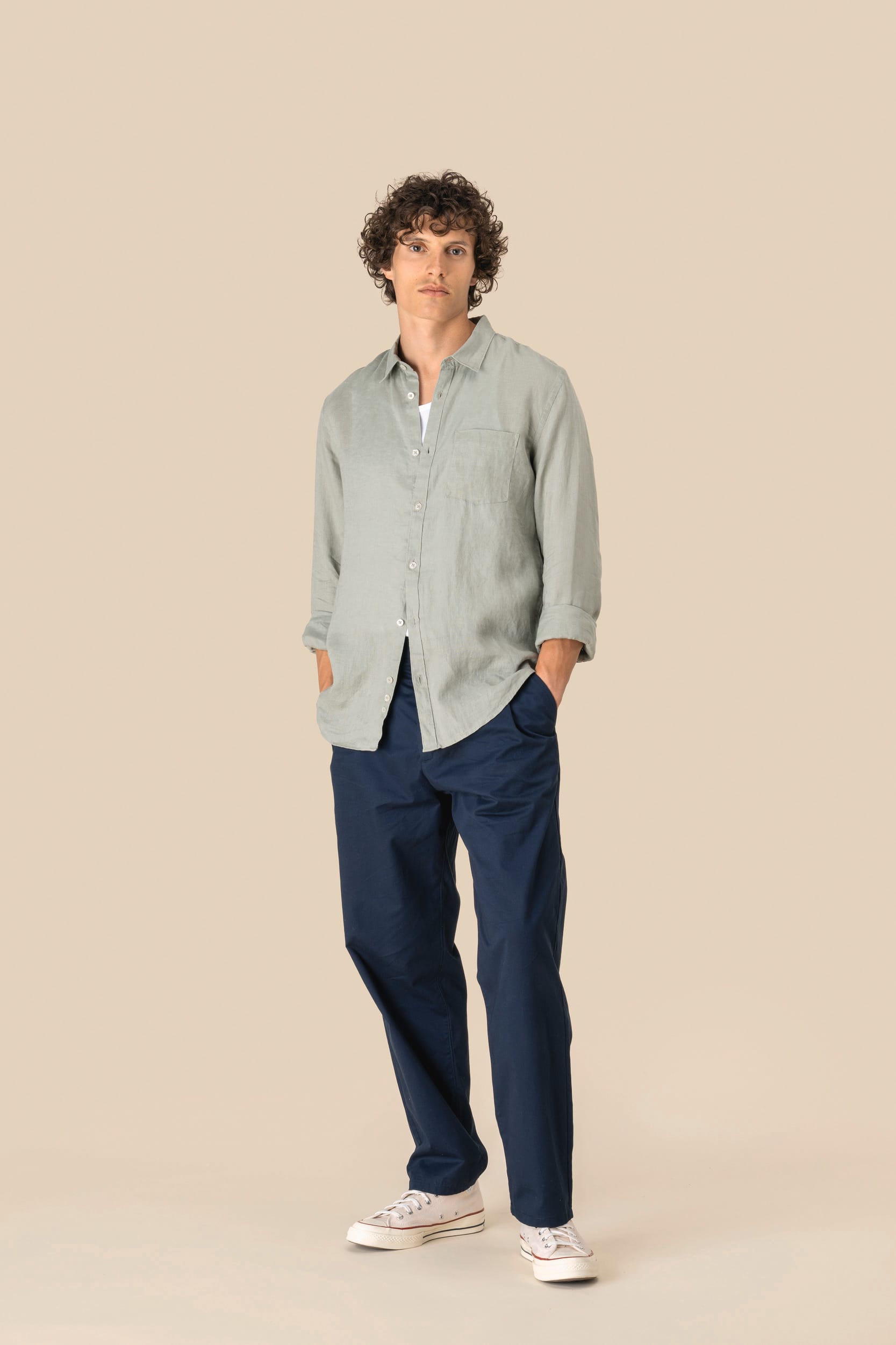 Spasso SP504 - Men's Linen Shirt