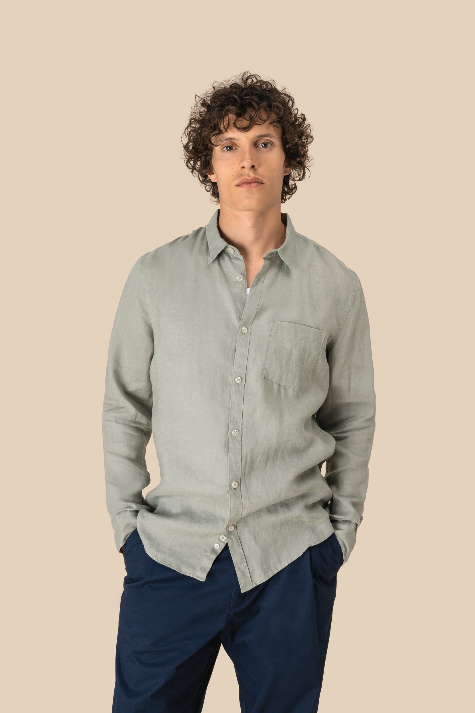 Spasso SP504 - Men's Linen Shirt