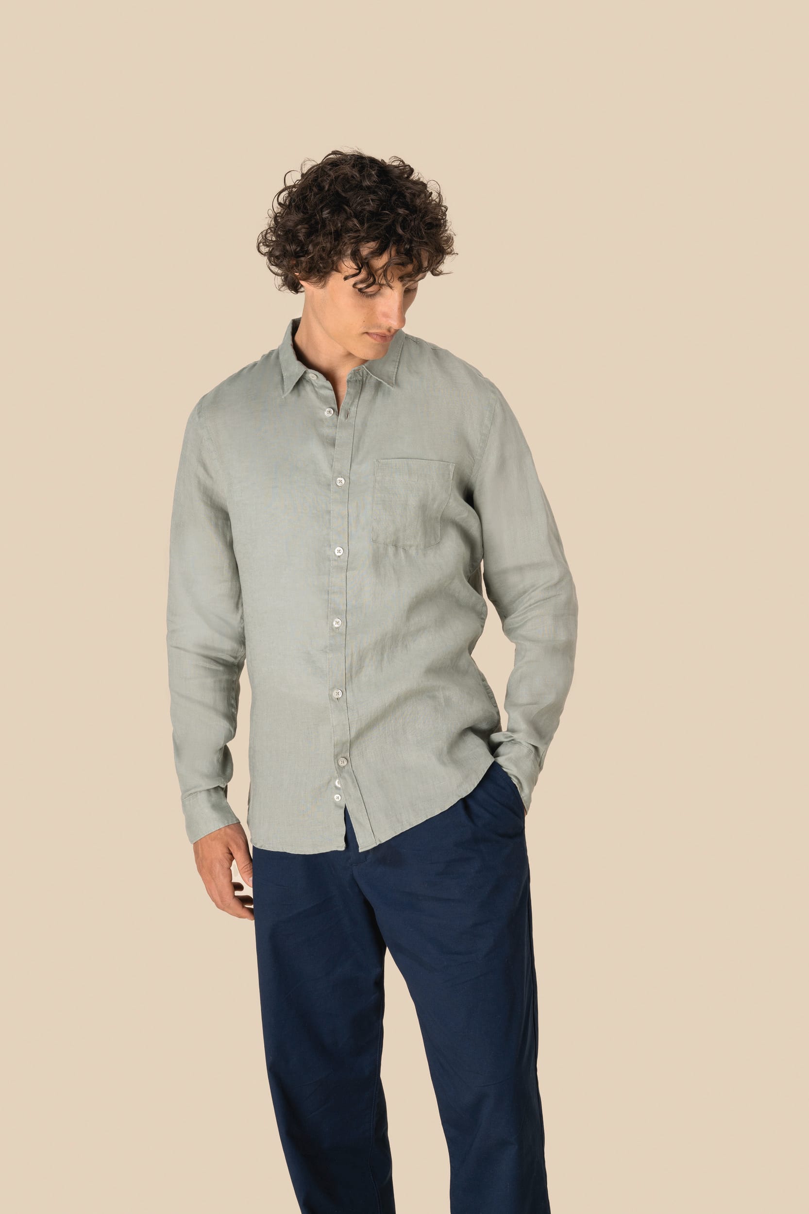 Spasso SP504 - Men's Linen Shirt