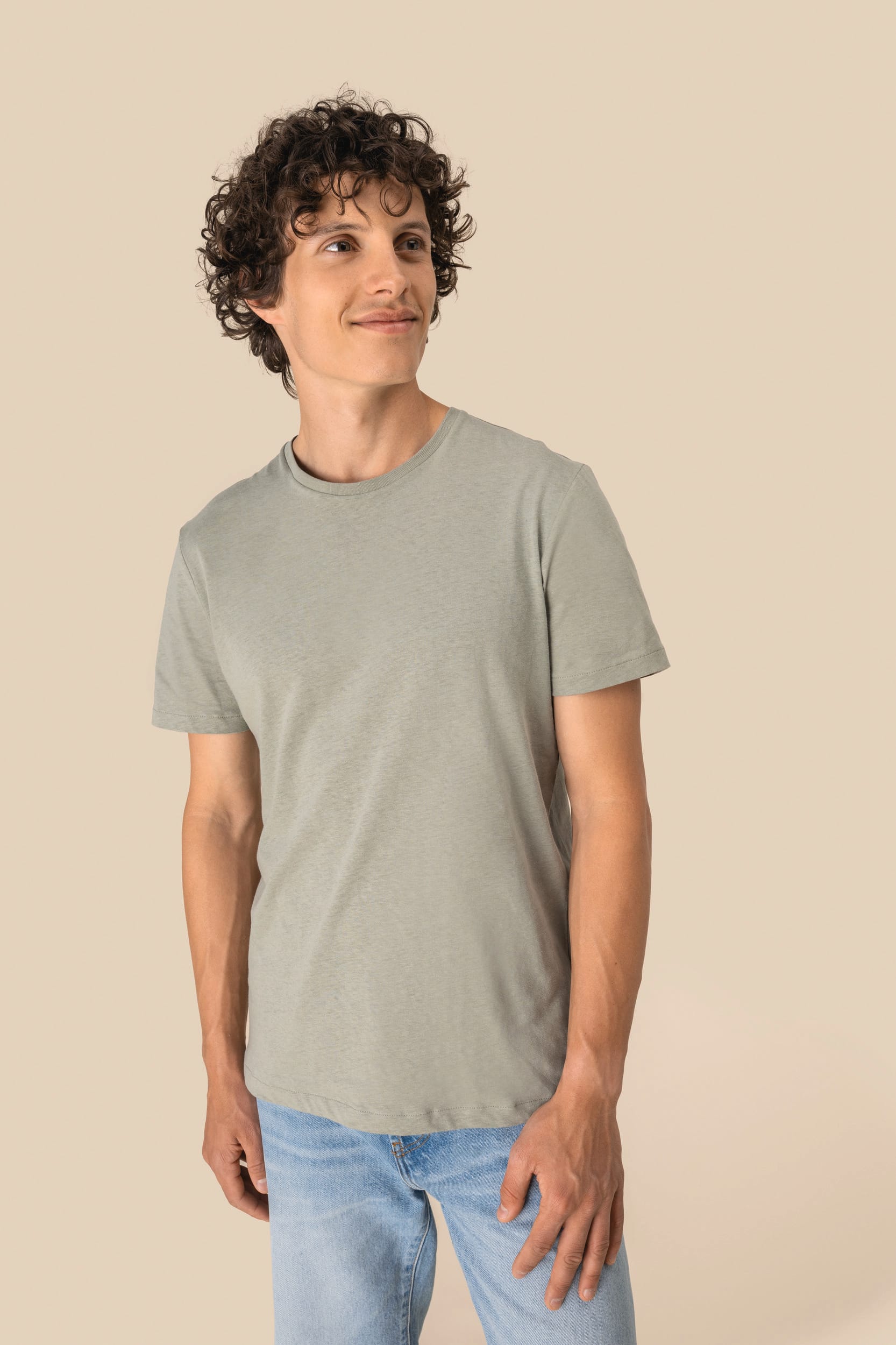 Unisex Organic Cotton Linen Tee | Organic Blank