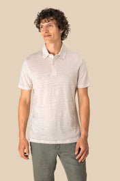 Spasso SP217 - Men's Knitted Linen Polo Shirt