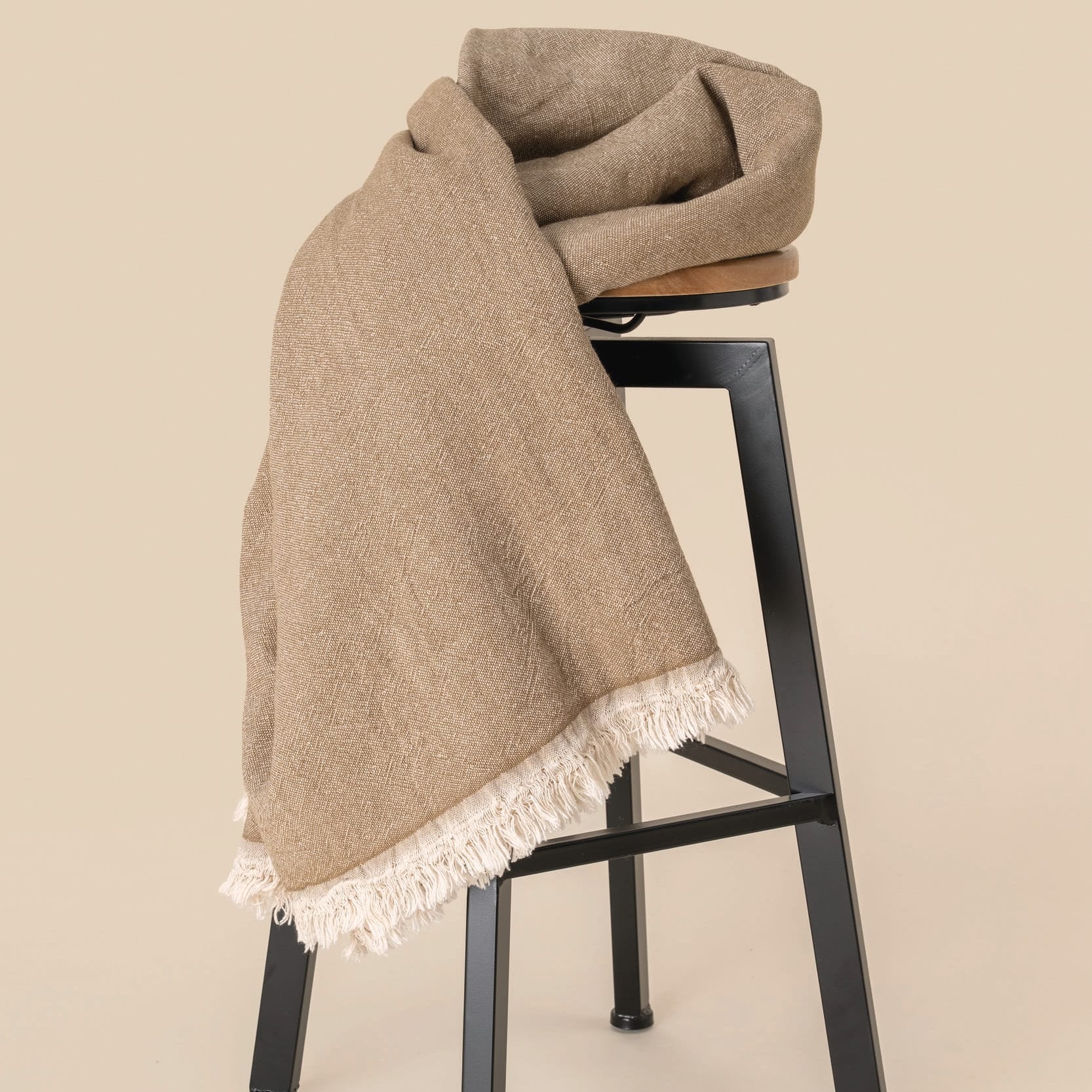 Cotton Linen Fringed Fouta SP120
