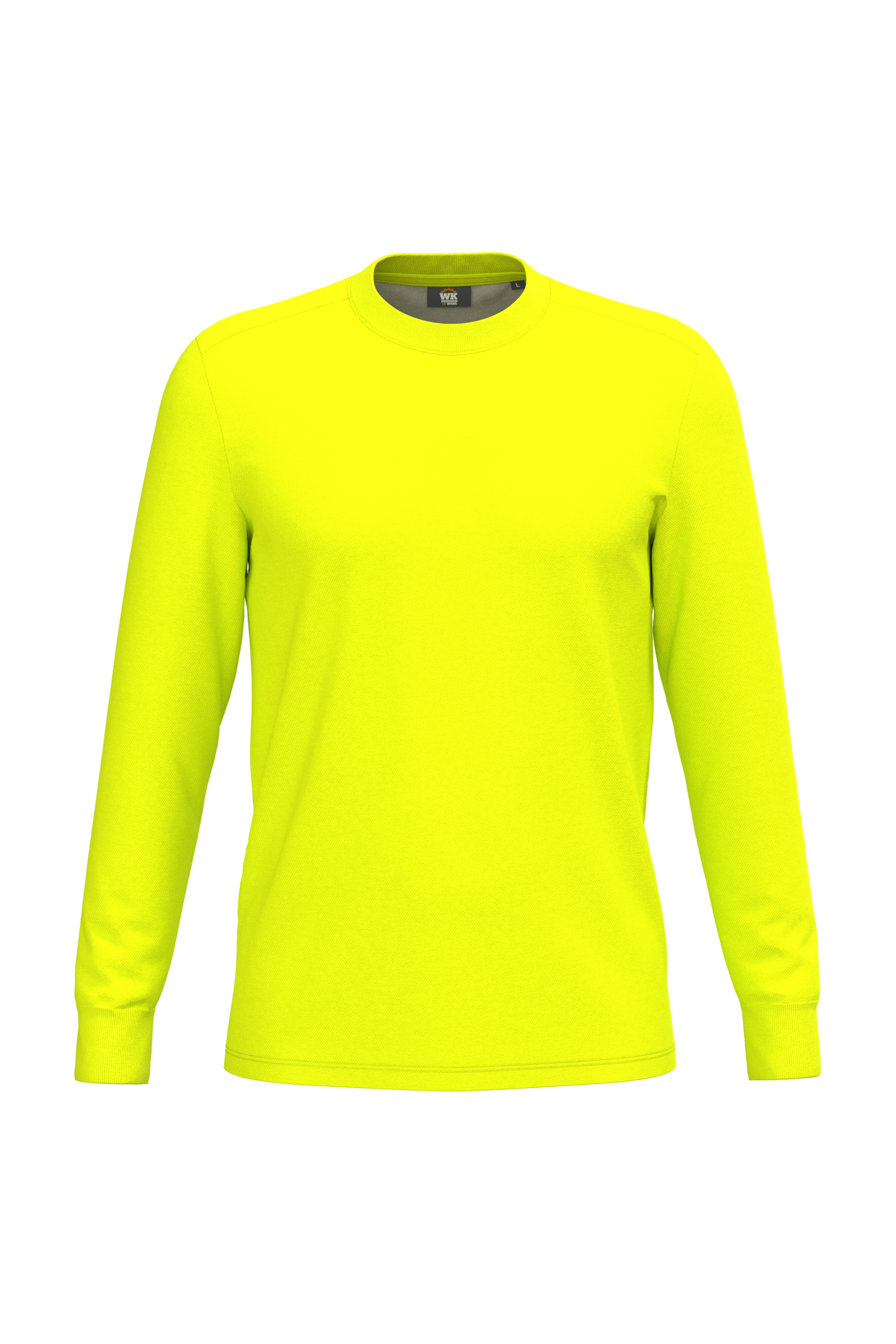 Camiseta fluorescente unisex de manga larga de algodón y poliéster reciclado | WK318
