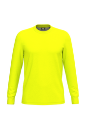 Camiseta fluorescente unisex de manga larga de algodón y poliéster reciclado | WK318