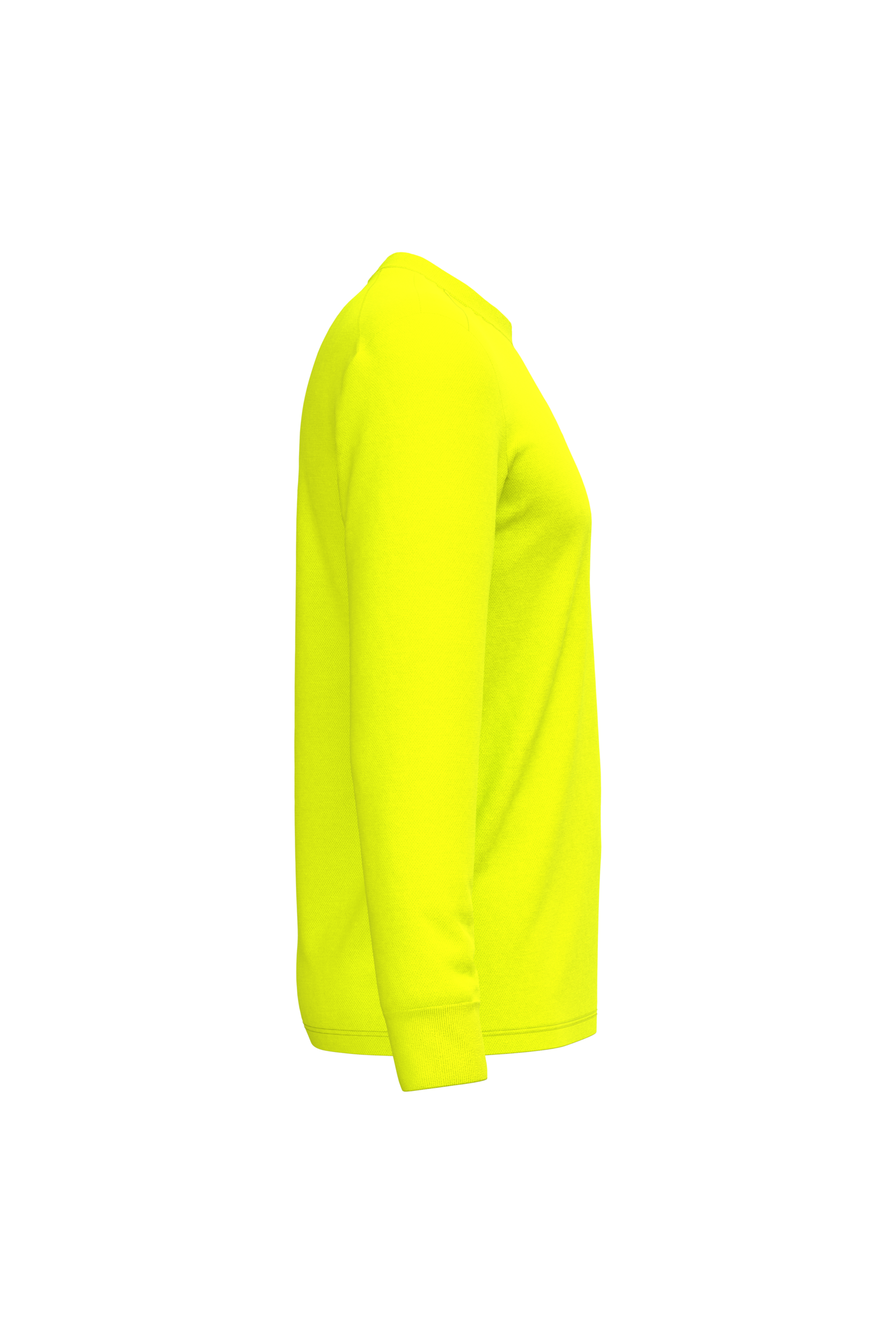 Camiseta fluorescente unisex de manga larga de algodón y poliéster reciclado | WK318