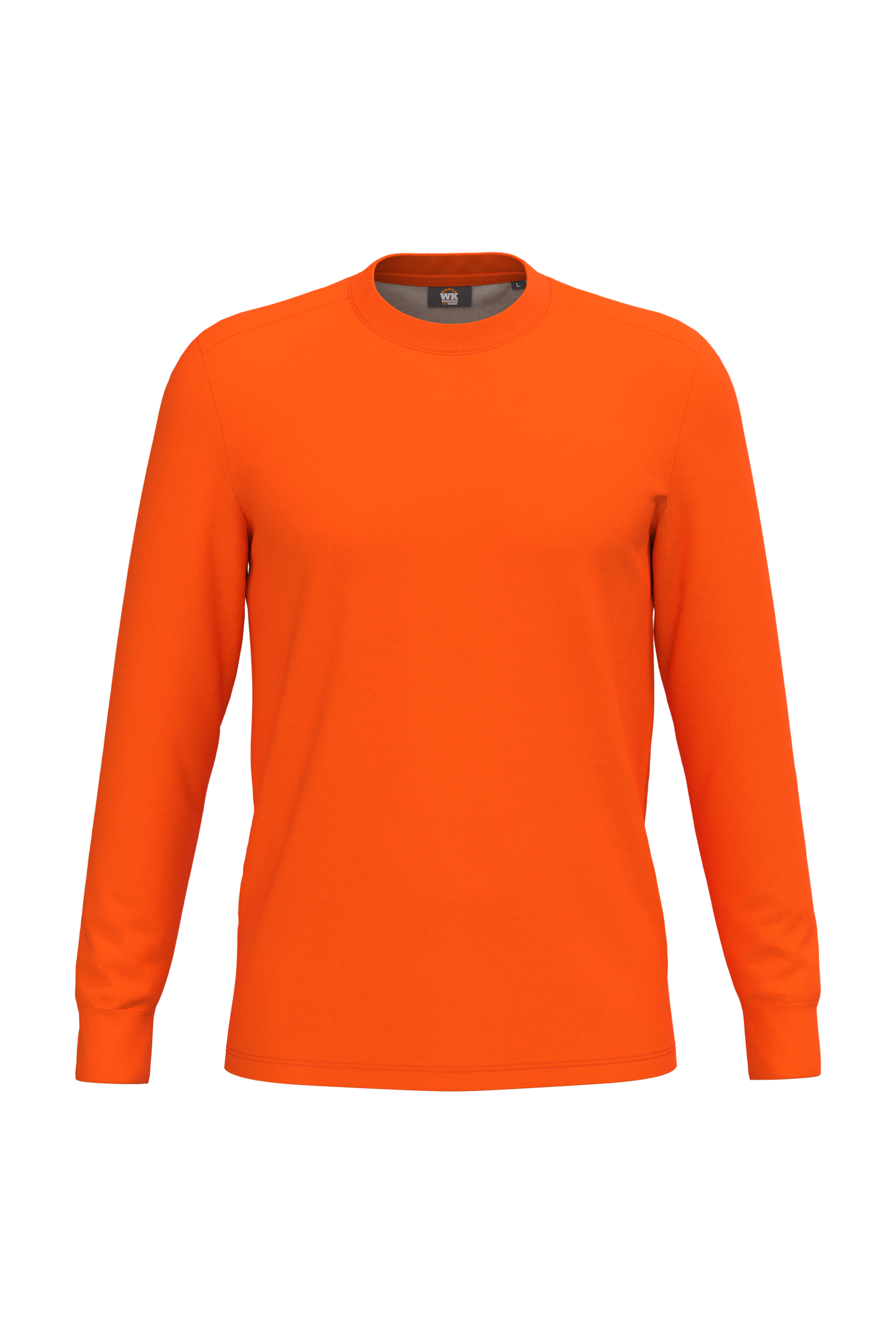 Camiseta fluorescente unisex de manga larga de algodón y poliéster reciclado | WK318
