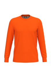 Camiseta fluorescente unisex de manga larga de algodón y poliéster reciclado | WK318