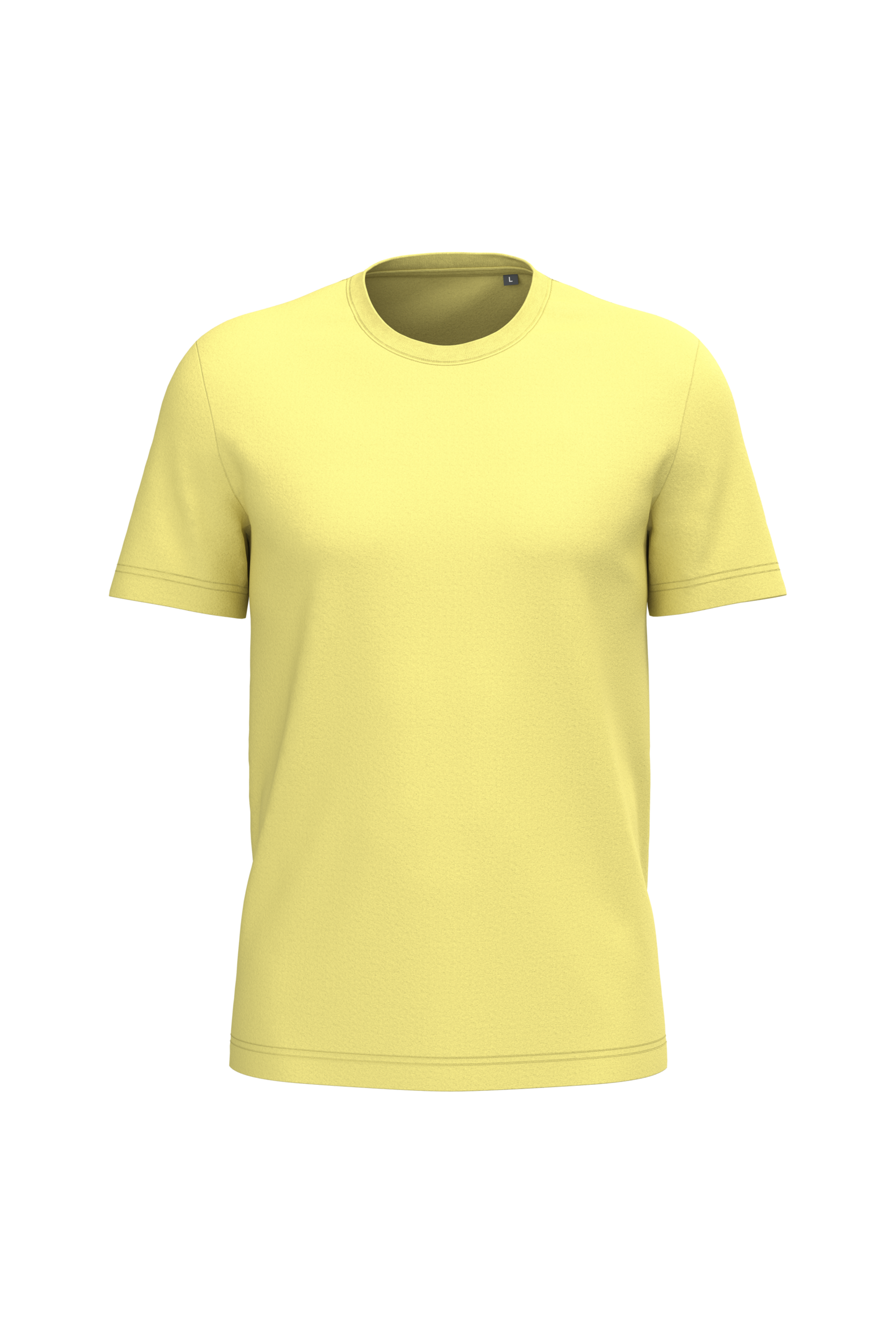 トップス villd /cotton Organdy T-shirt (YELLOW) 100% Organic cotton T-Shirt Crew Neck for men| Organic Blank