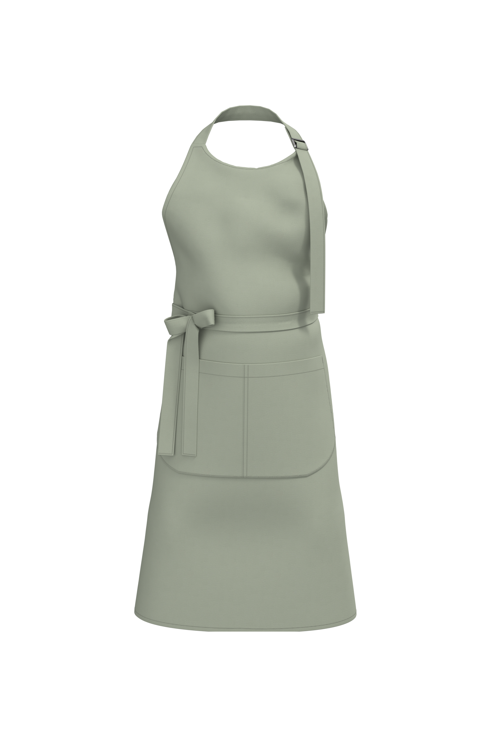 Schürze aus Bio-Baumwolle mit Tasche K8007