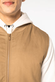 Native Spirit NS623 - Eco-friendly Unisex Padded Twill Bodywarmer With Teddy Collar