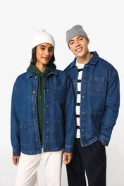 Native Spirit NS614 - Eco-friendly Unisex Dropped Shoulders Denim Jacket