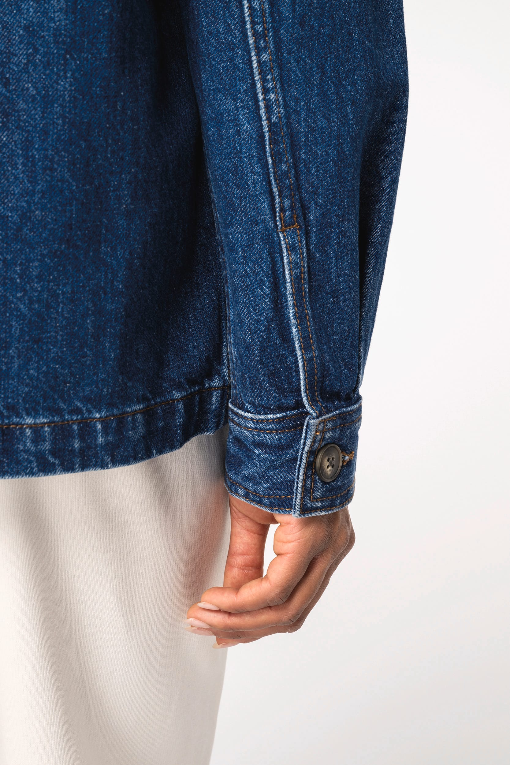 Native Spirit NS614 - Eco-friendly Unisex Dropped Shoulders Denim Jacket