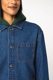 Native Spirit NS614 - Eco-friendly Unisex Dropped Shoulders Denim Jacket