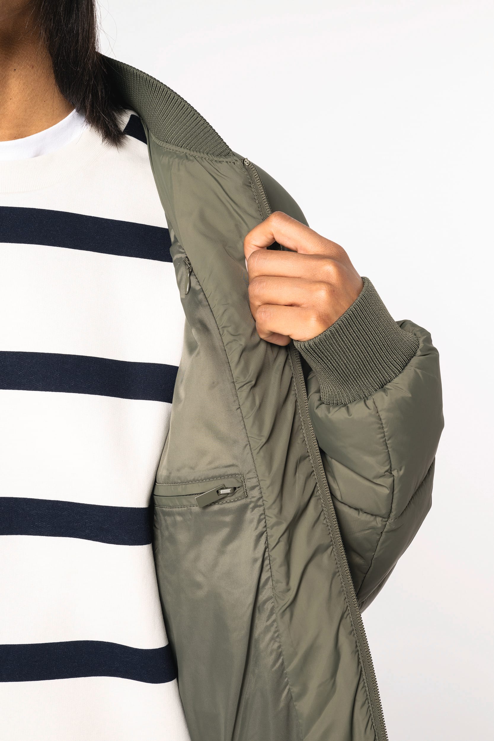 Native Spirit NS613 - Eco-friendly Unisex Teddy Collar Padded Jacket