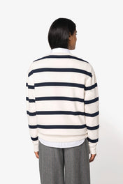 Native Spirit NS450 - Eco-friendly Unisex Striped Dropped Shoulders Round Neck Sweatshirt