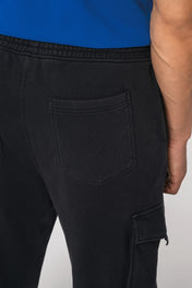 Native Spirit NS777 - Eco-friendly Men's French Terry Washed Effect Cargo Trousers