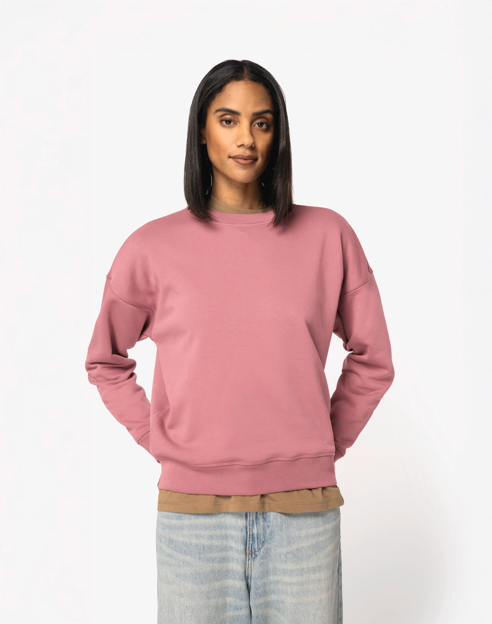 Native Spirit NS439 - Eco-friendly Ladies' Dropped Shoulders Round Neck Sweatshirt