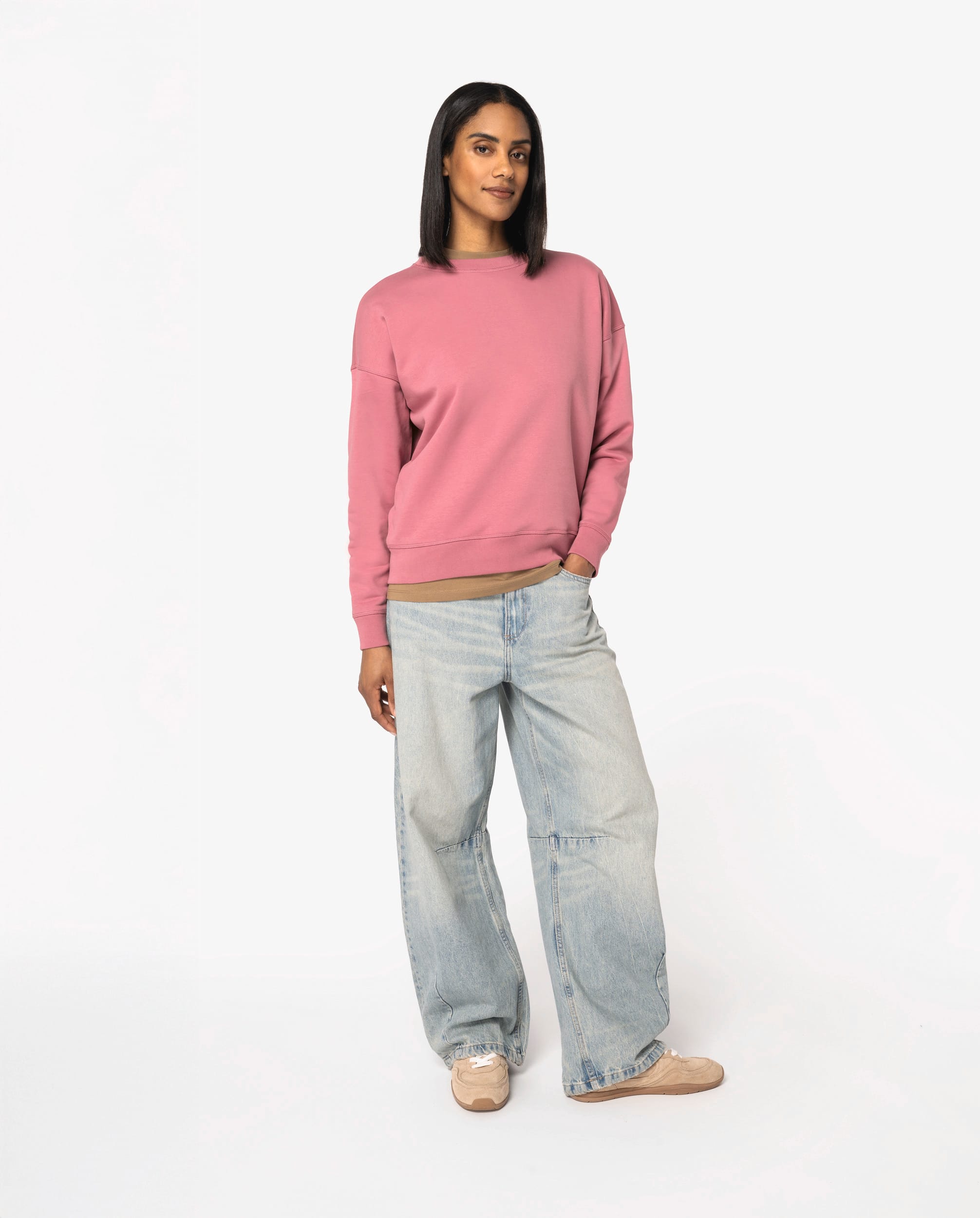 Native Spirit NS439 - Eco-friendly Ladies' Dropped Shoulders Round Neck Sweatshirt