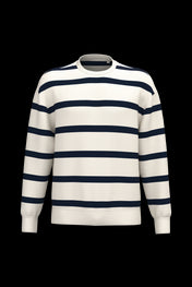 Native Spirit NS450 - Eco-friendly Unisex Striped Dropped Shoulders Round Neck Sweatshirt