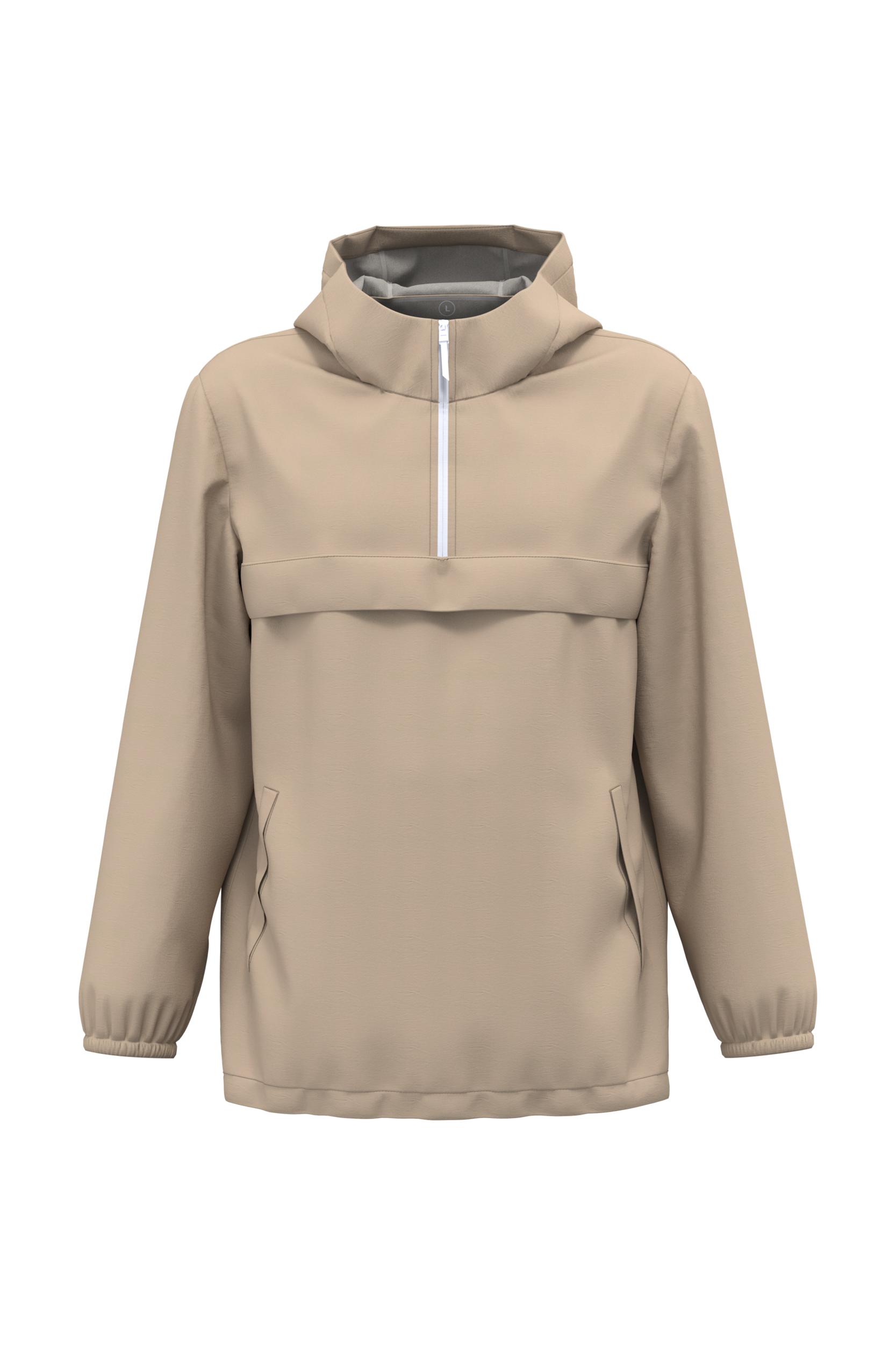 Waterproof Quarter Zip Windbreaker 4000mm | Organic Blank