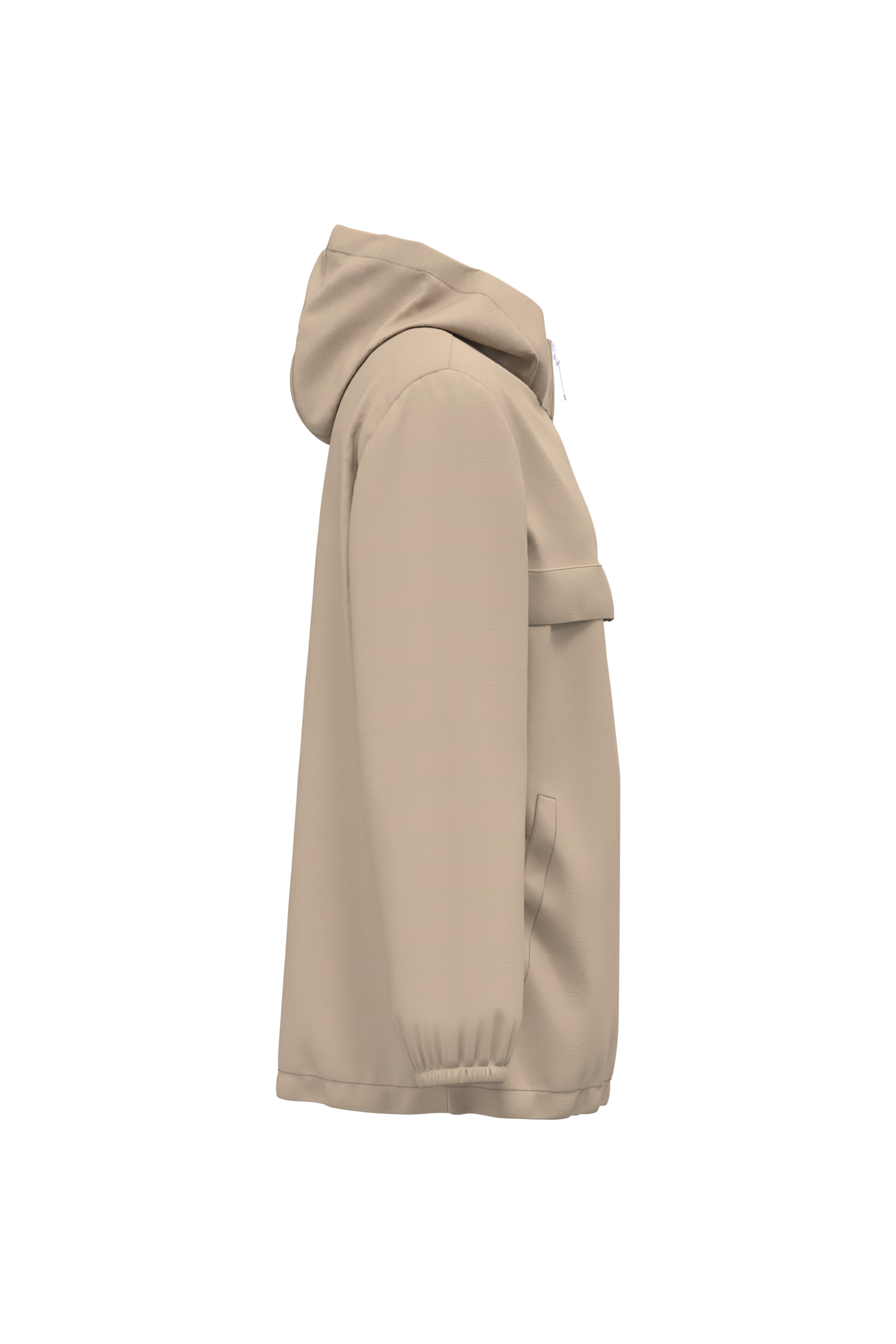 Waterproof Quarter Zip Windbreaker 4000mm | Organic Blank
