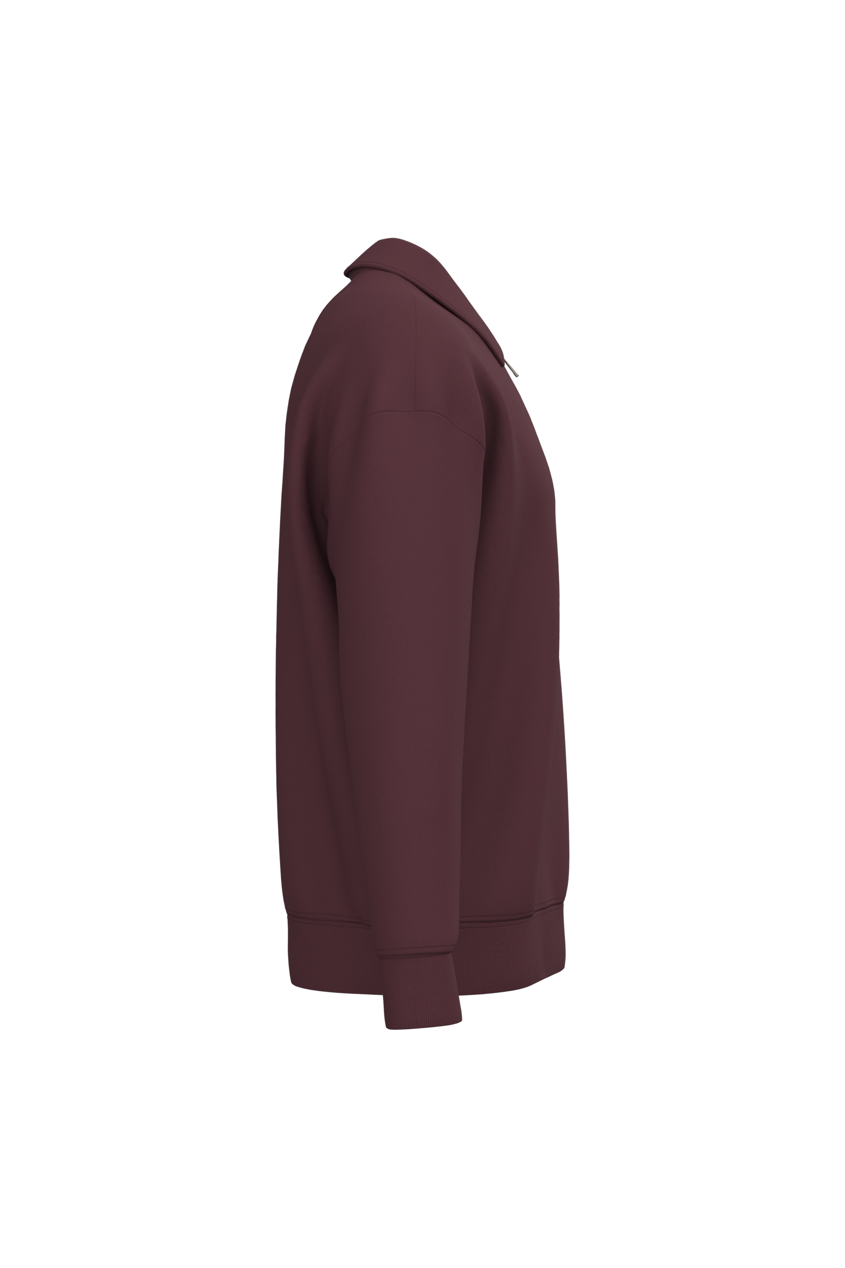 Native Spirit NS432 - Eco-friendly Unisex Dropped Shoulders Quarter Zipper Sweatshirt With Polo Collar