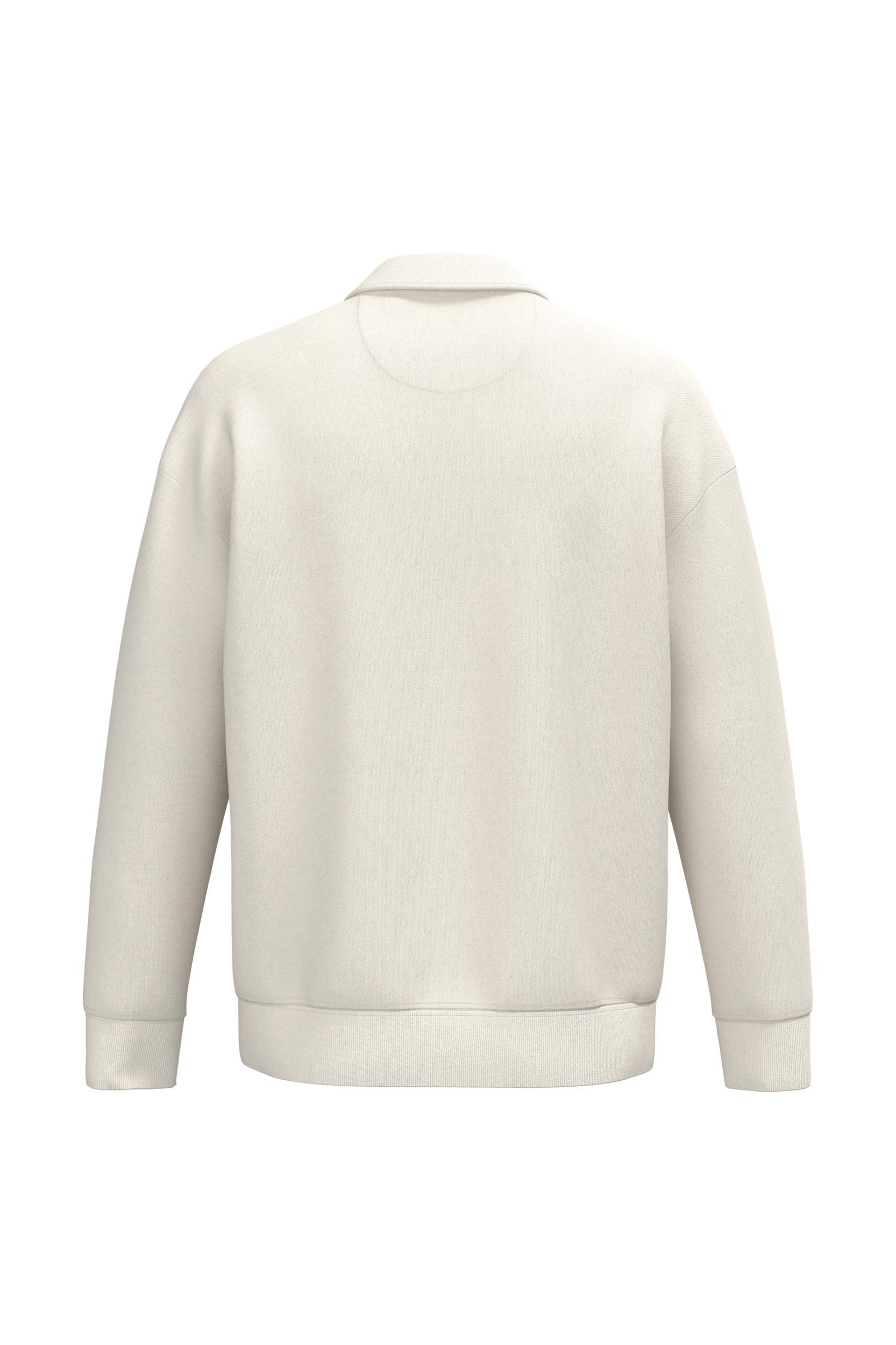 Native Spirit NS432 - Eco-friendly Unisex Dropped Shoulders Quarter Zipper Sweatshirt With Polo Collar