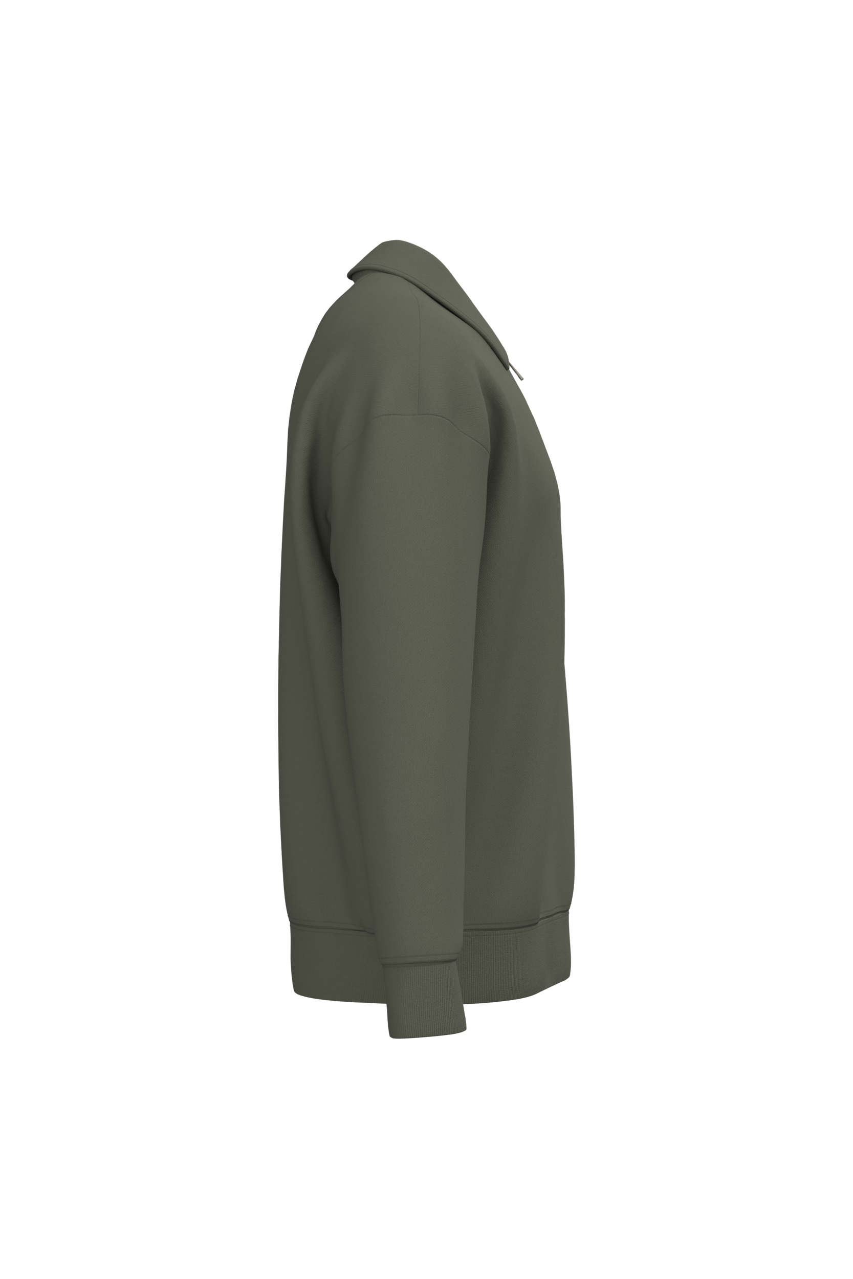 Native Spirit NS432 - Eco-friendly Unisex Dropped Shoulders Quarter Zipper Sweatshirt With Polo Collar