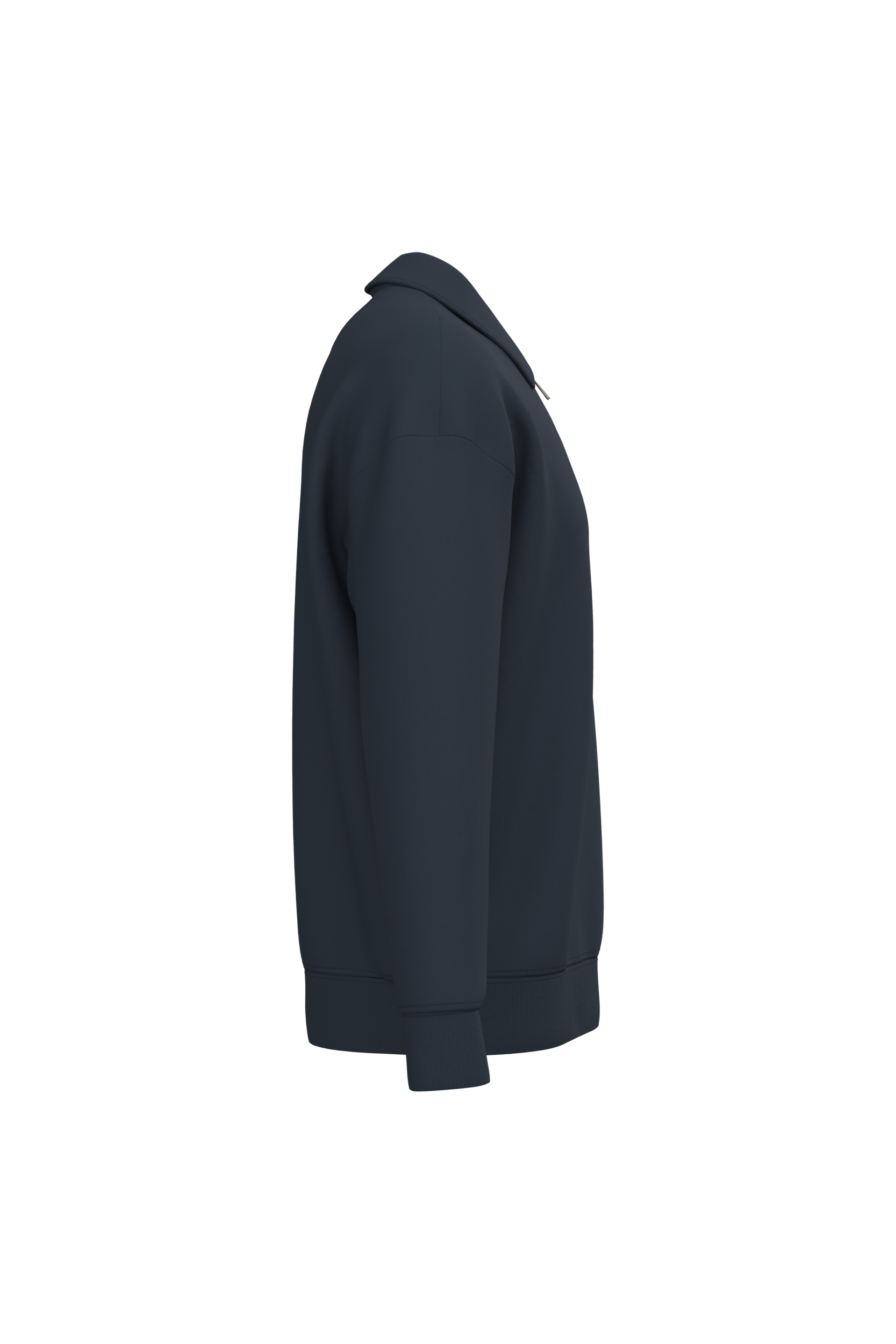 Native Spirit NS432 - Eco-friendly Unisex Dropped Shoulders Quarter Zipper Sweatshirt With Polo Collar