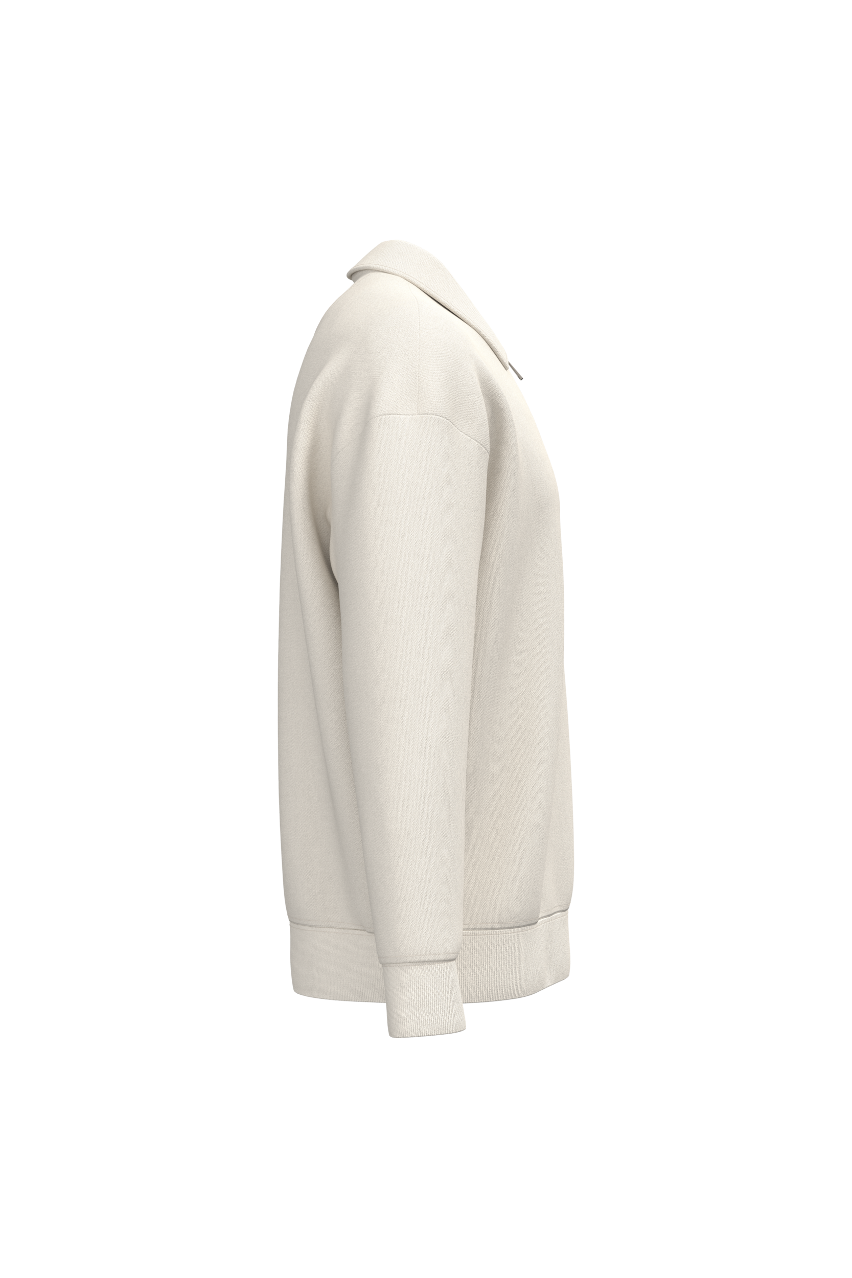 Native Spirit NS432 - Eco-friendly Unisex Dropped Shoulders Quarter Zipper Sweatshirt With Polo Collar