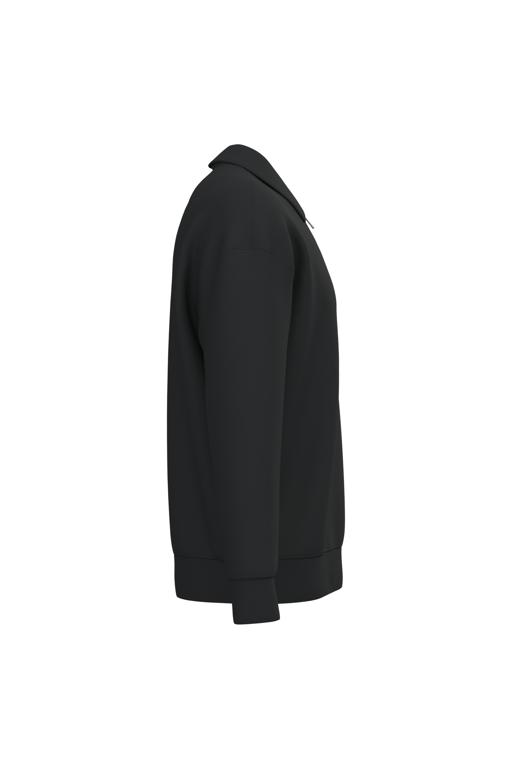 Native Spirit NS432 - Eco-friendly Unisex Dropped Shoulders Quarter Zipper Sweatshirt With Polo Collar