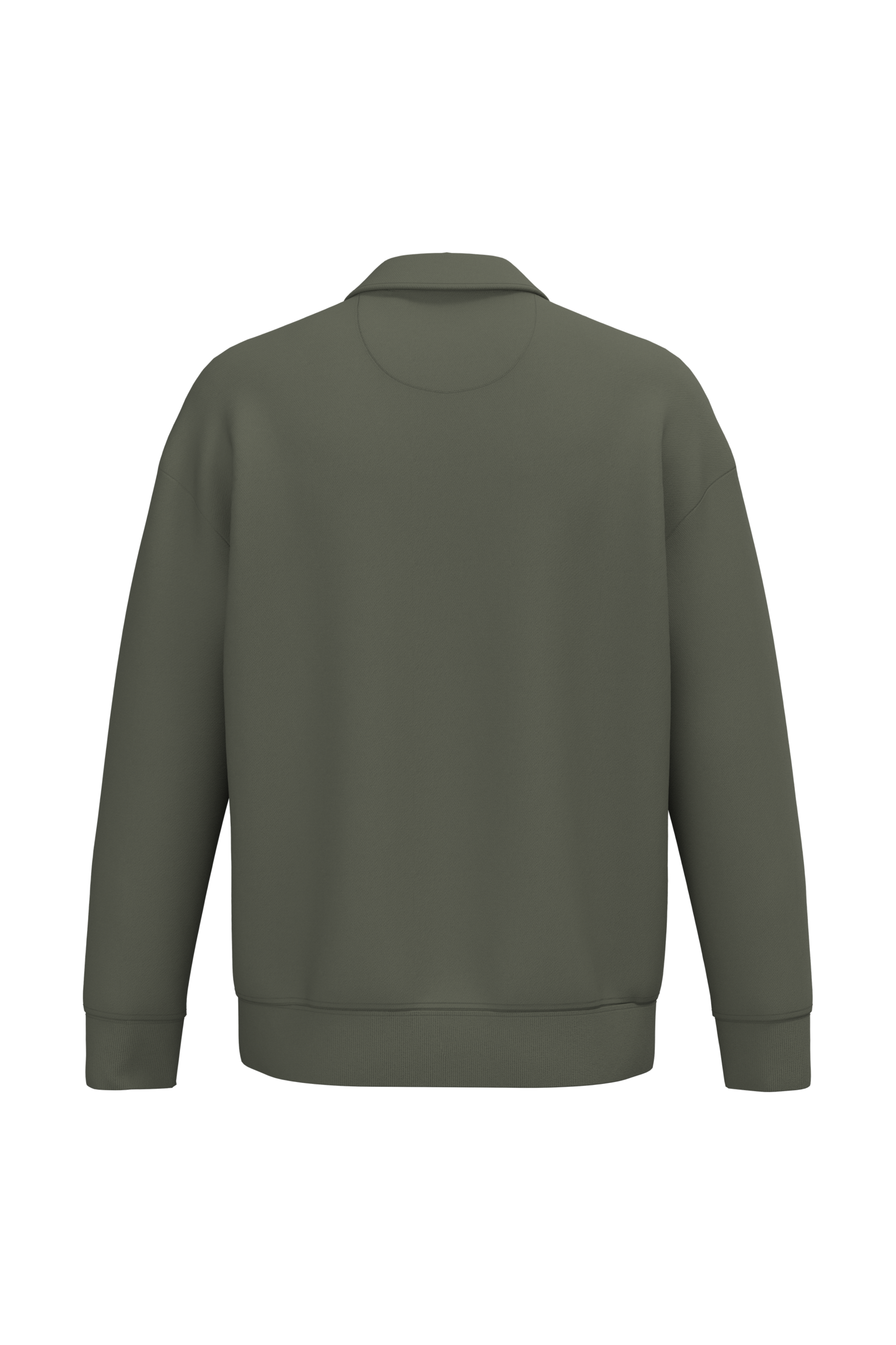 Native Spirit NS432 - Eco-friendly Unisex Dropped Shoulders Quarter Zipper Sweatshirt With Polo Collar