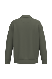 Native Spirit NS432 - Eco-friendly Unisex Dropped Shoulders Quarter Zipper Sweatshirt With Polo Collar