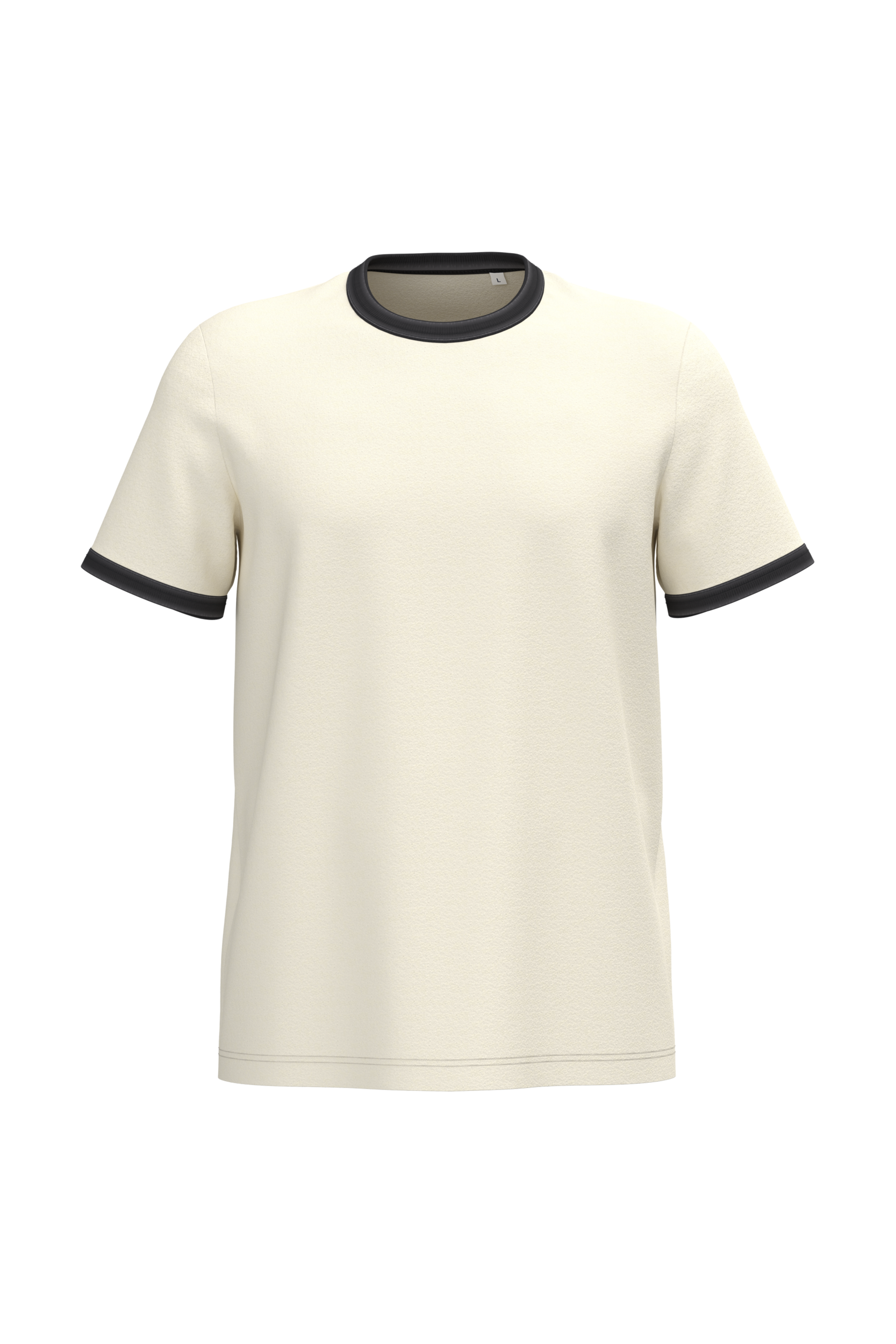佐藤健 ABYTS RINGER NECK Tシャツ ホワイト Men's Ringer T-Shirt NS360 | Organic Blank