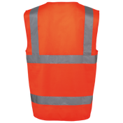 Gilet de sécurité haute visibilité recyclé unisexe avec fermeture éclair | WK618