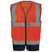 Gilet de sécurité haute visibilité recyclé unisexe avec fermeture éclair | WK618