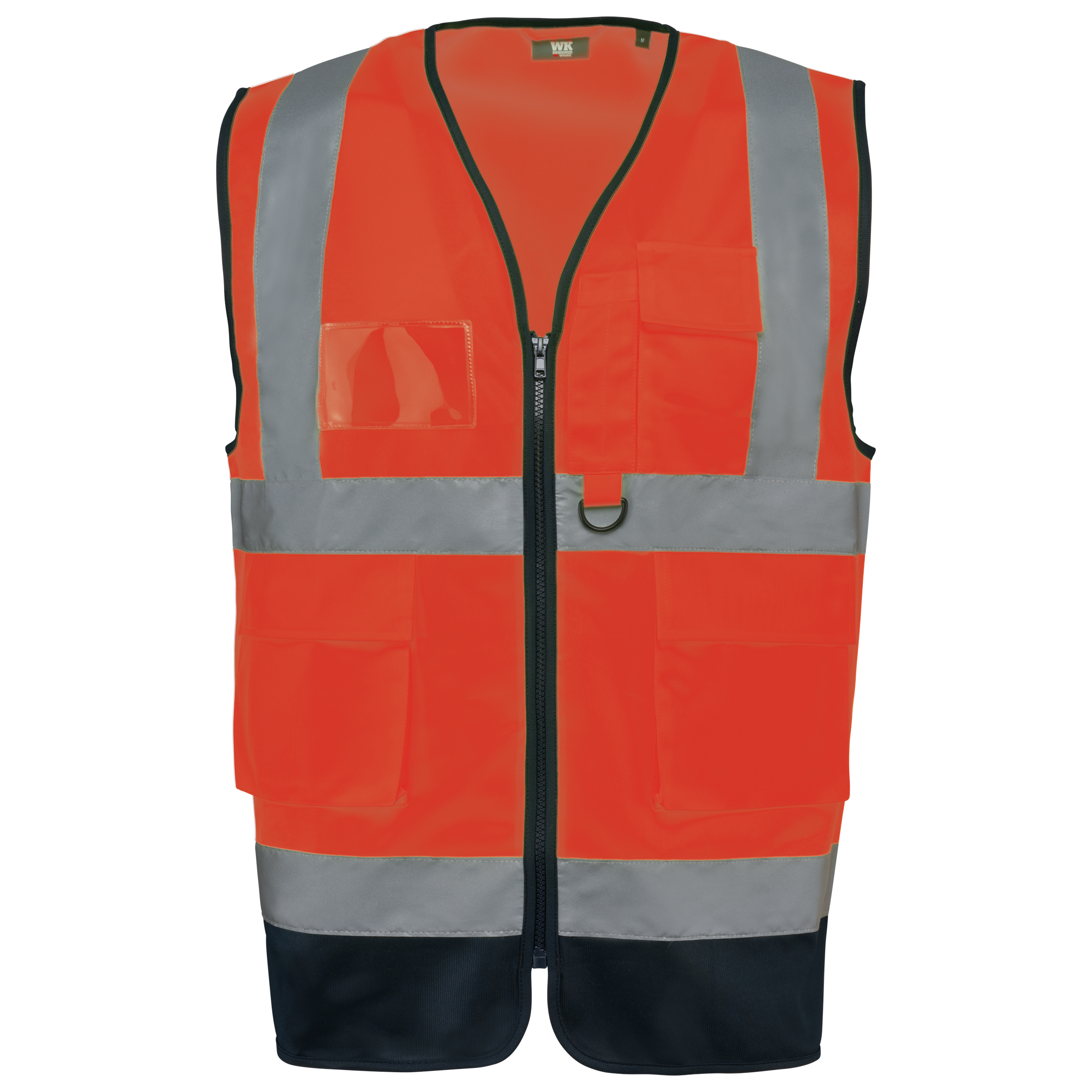 Gilet de sécurité haute visibilité recyclé unisexe avec fermeture éclair | WK618