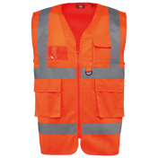 Gilet de sécurité haute visibilité recyclé unisexe avec fermeture éclair | WK618