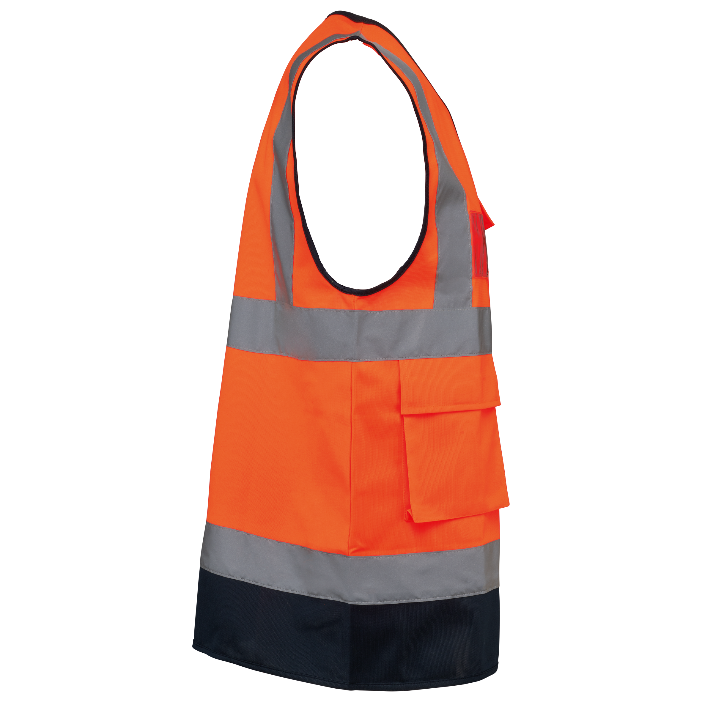 Gilet de sécurité haute visibilité recyclé unisexe avec fermeture éclair | WK618