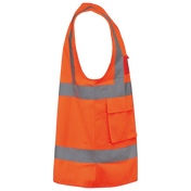 Gilet de sécurité haute visibilité recyclé unisexe avec fermeture éclair | WK618