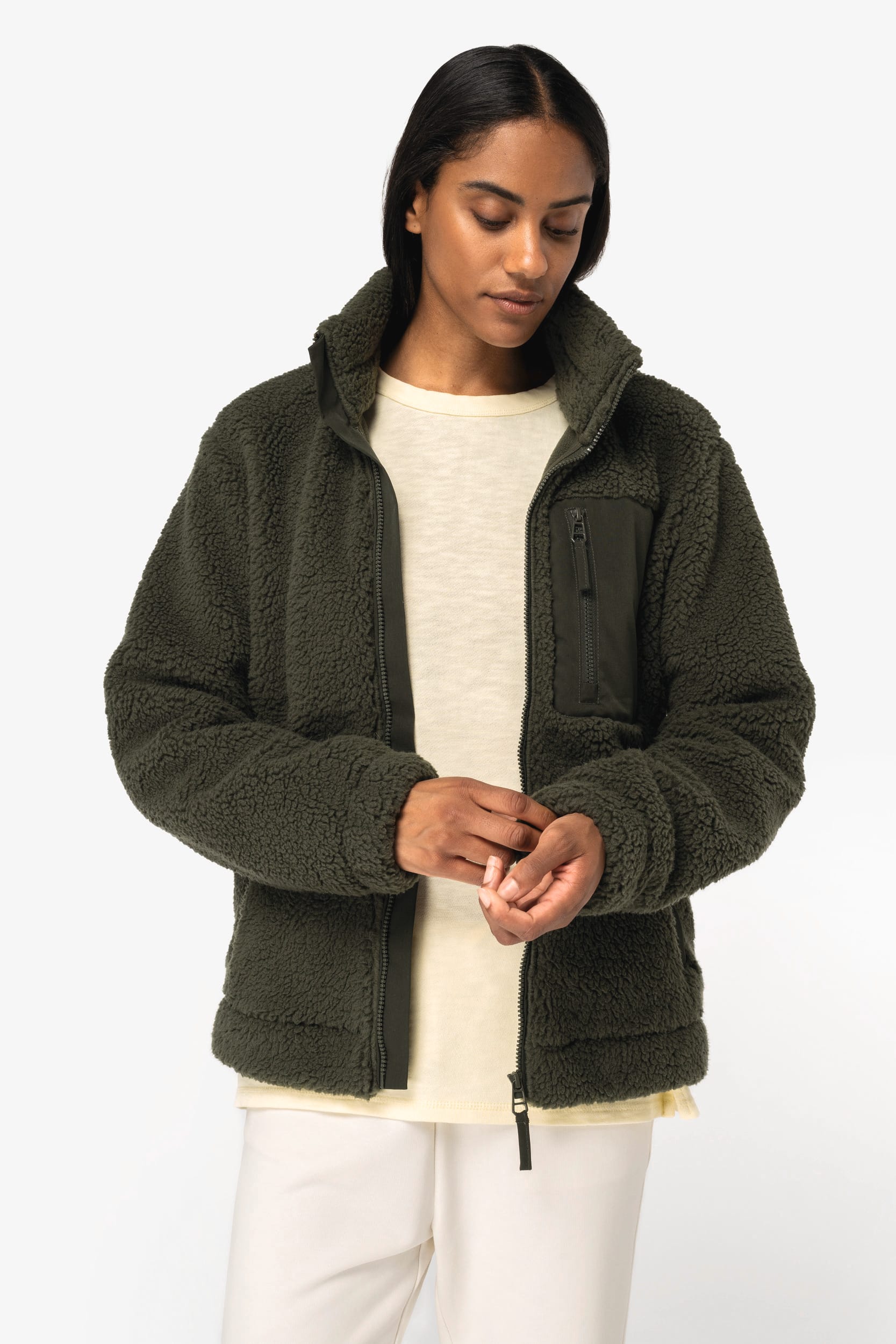 Native Spirit NS604 - Eco-friendly Unisex Sherpa Jacket