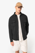 Men’s Washed Organic Cotton Fleece Overshirt – 300 g/m² – NS521