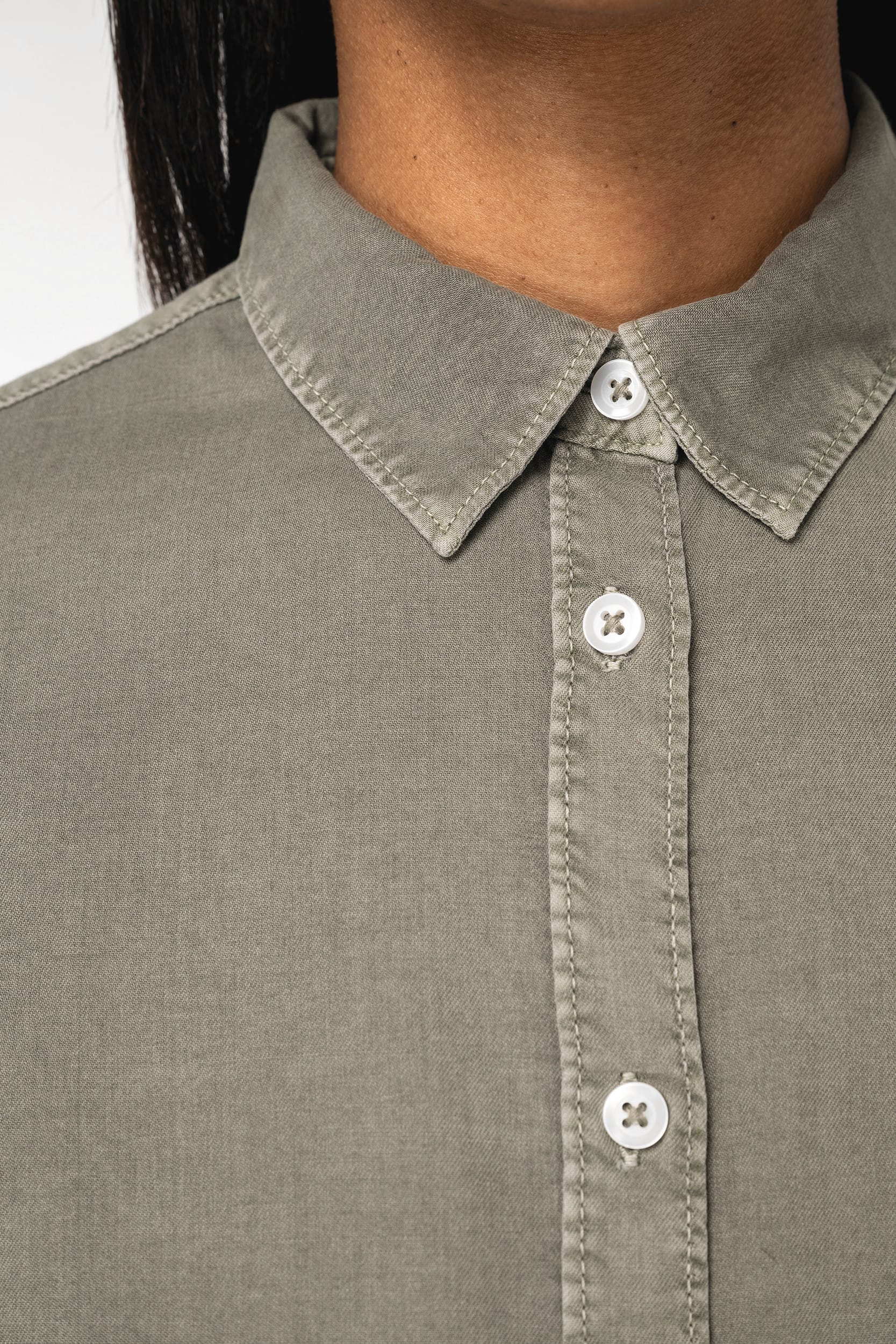 Camisa lavada para mujer - 135 g/m² - NS503