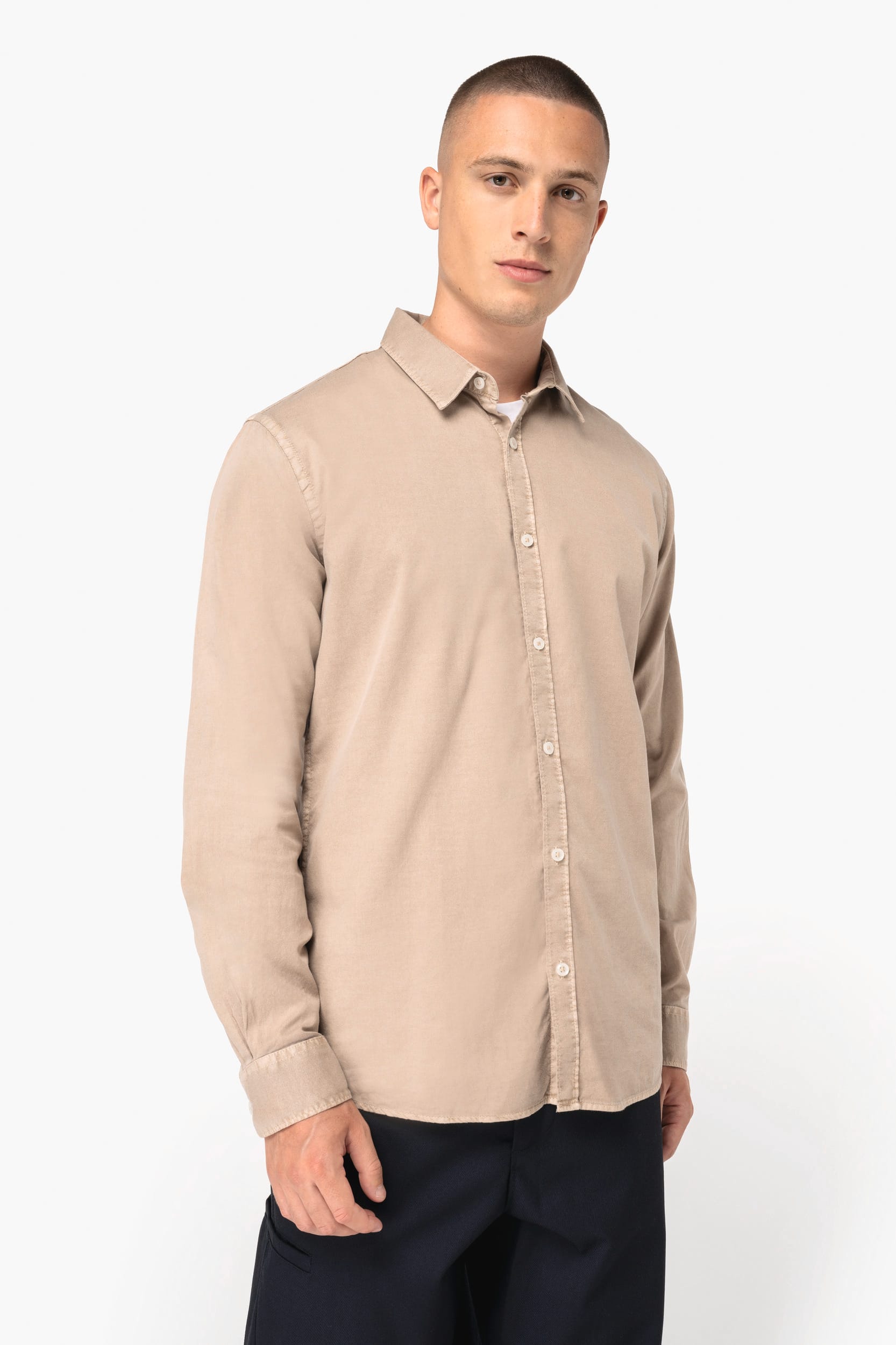 Heren Gewassen Overhemd - 135 g/m² - NS502