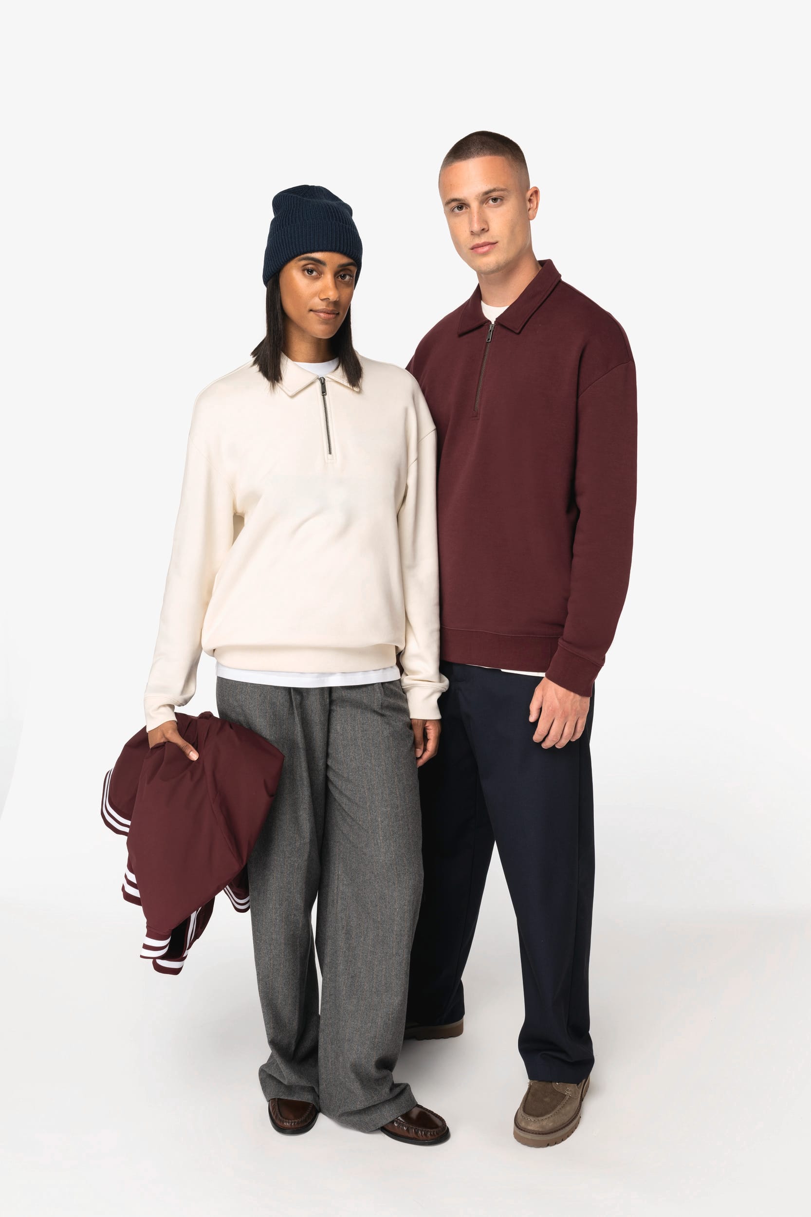 Unisex Quarter-Zip Sweatshirt with Polo Collar | NS432