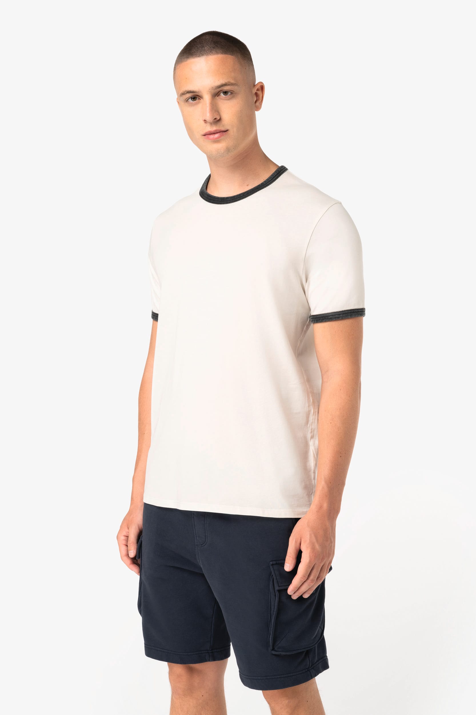 Native Spirit NS360 - Eco-friendly Men's Ringer T-shirt With Washed Effect Binding