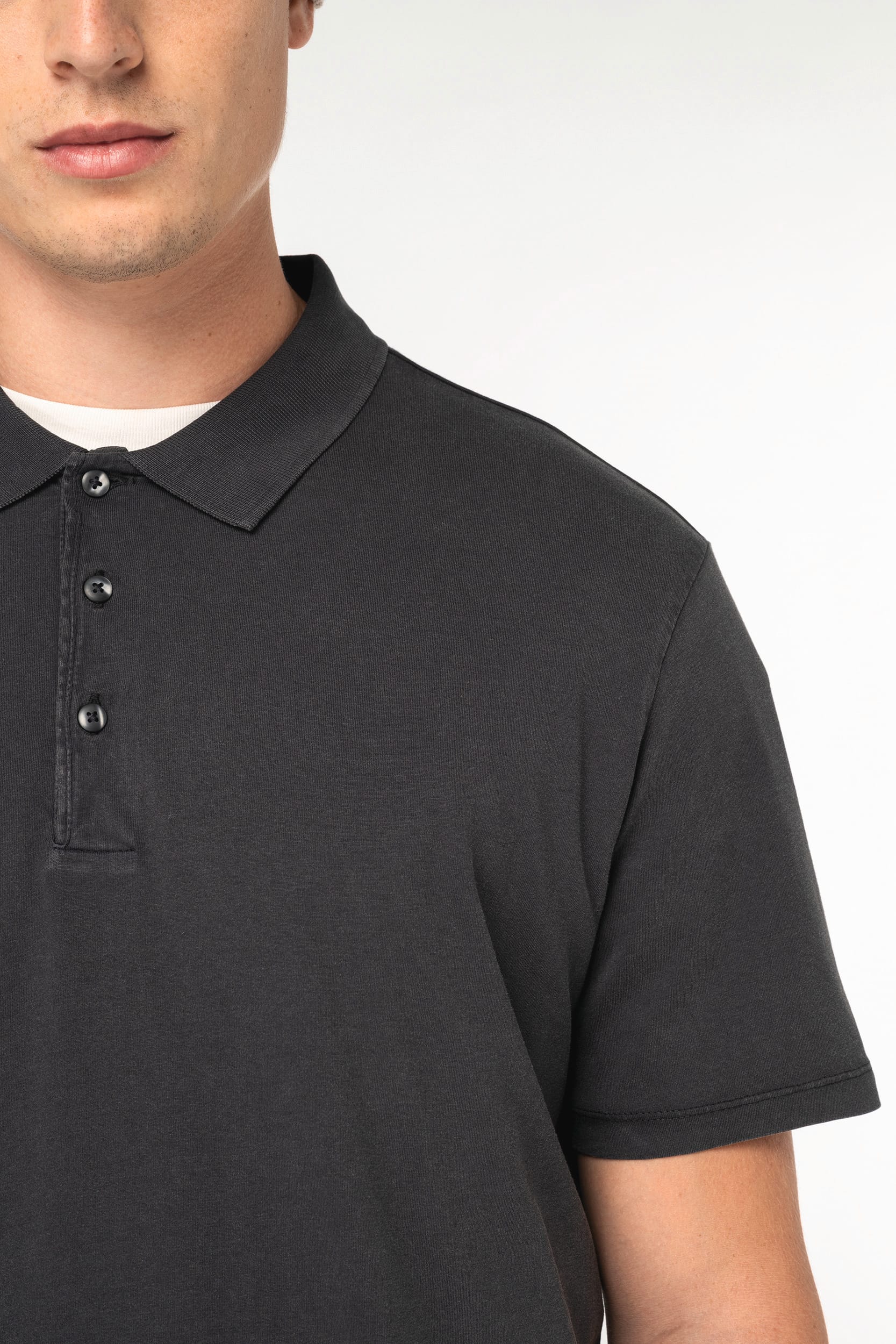 Biologisch Herenpolo - Gewassen Effect Jersey Breisel - 165 gsm - NS201