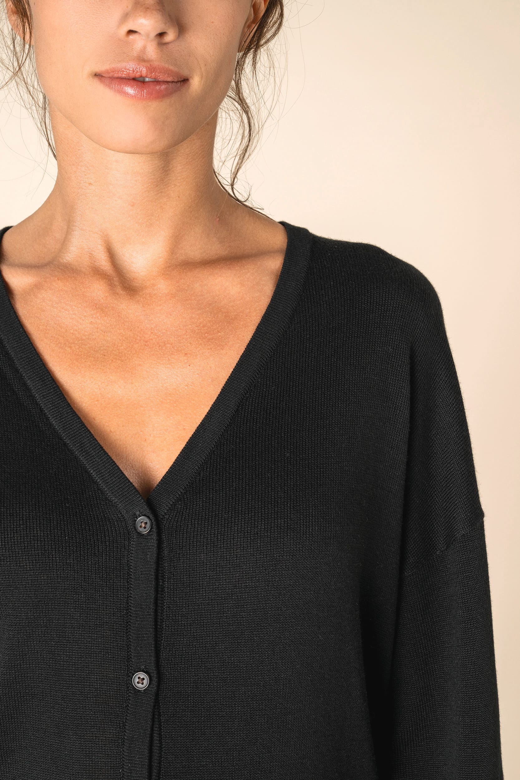 Cardigan da donna in lyocell e cotone biologico – 250 g/m² | SP922