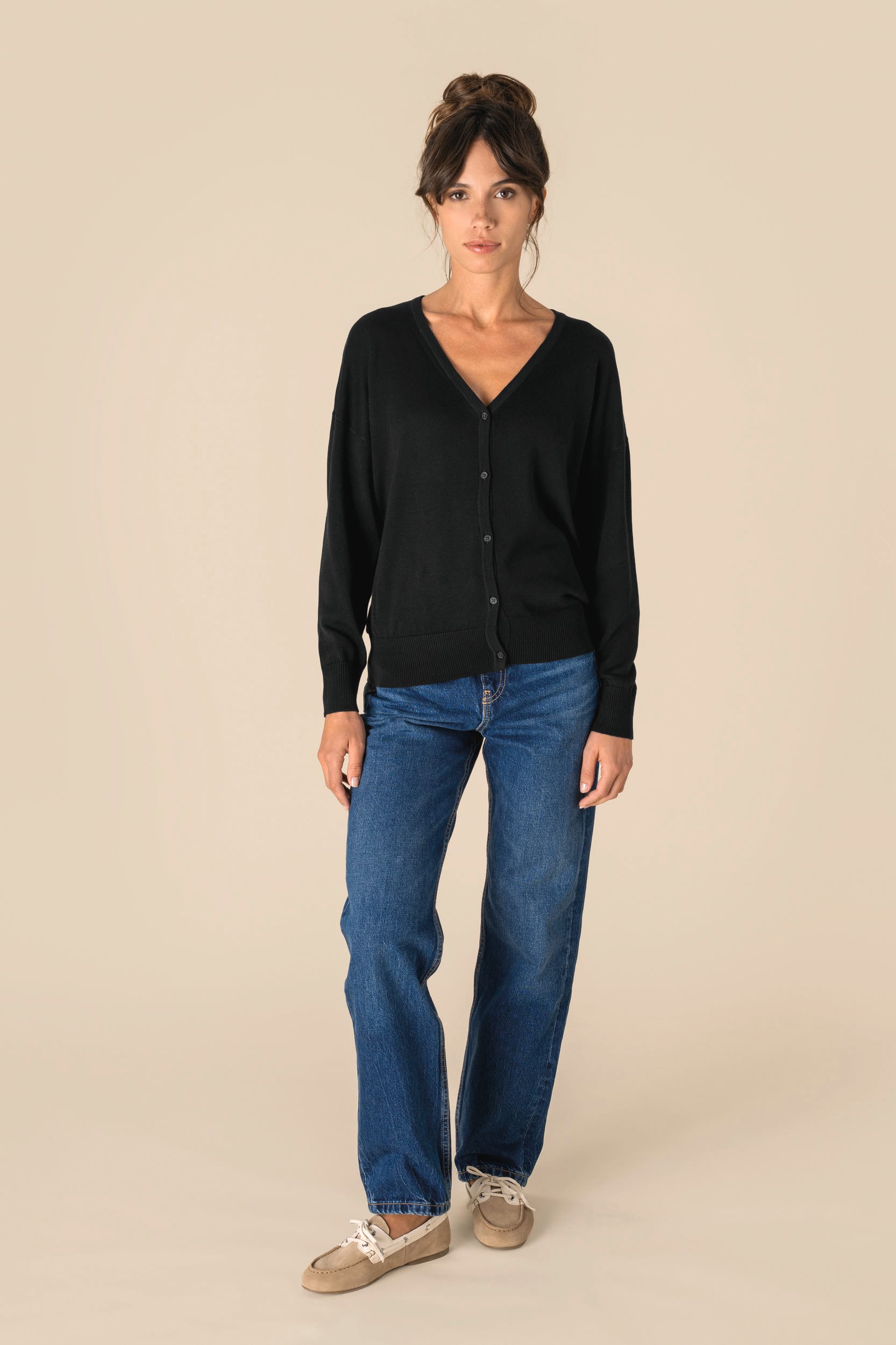 Cardigan da donna in lyocell e cotone biologico – 250 g/m² | SP922