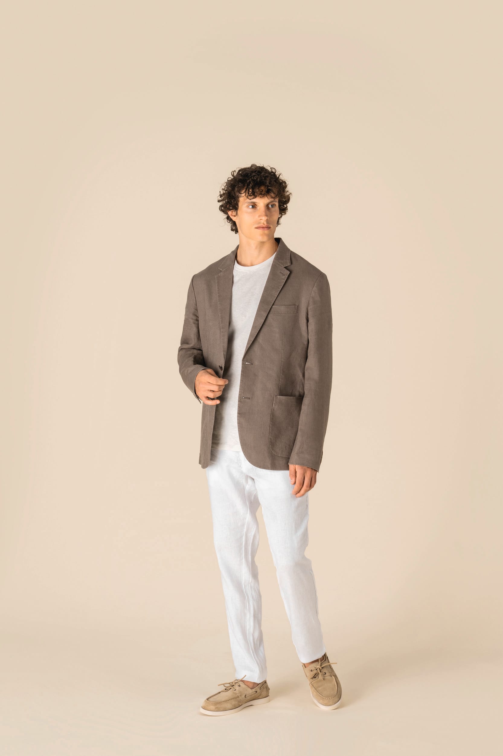 Spasso SP600 - Men's Washed Effect Linen Blazer